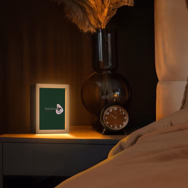 BLAH BLAH BLAH - Mond - Groen Light Box met kabel (Tafellamp) klein -sfeer1