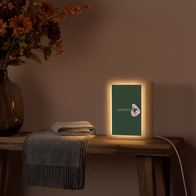 BLAH BLAH BLAH - Mond - Groen Light Box met kabel (Tafellamp) klein -sfeer4