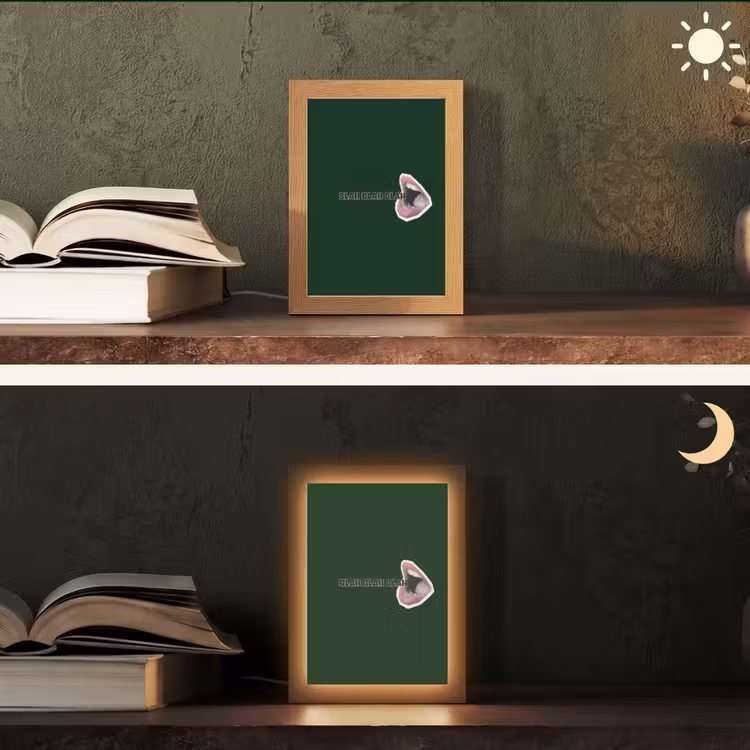 BLAH BLAH BLAH - Mond - Groen Light Box met kabel (Tafellamp) klein -sfeer3
