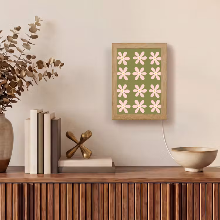 Bloem - Modern - Groen Light Box met kabel (Tafellamp) klein 925 -sfeer2