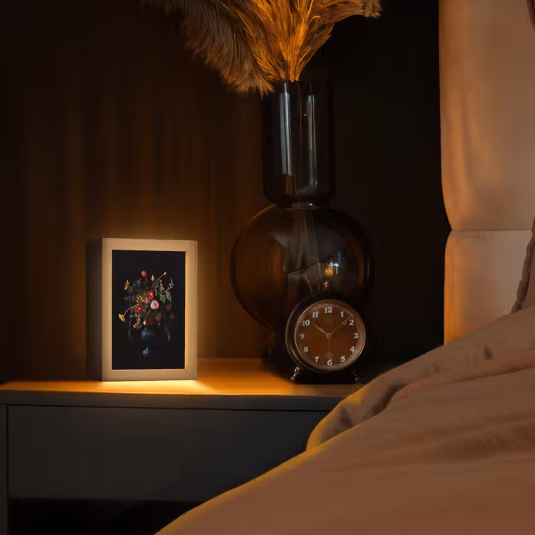 Bloemen - Bessen - Klassiek Light Box met kabel (Tafellamp) klein -sfeer1