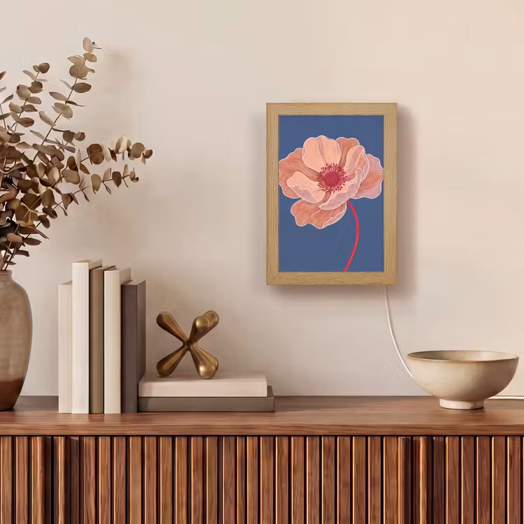 Tafellamp - Bloemen - Modern - Abstract - Bloemen - Modern - Abstract Light Box met kabel (Tafellamp) klein