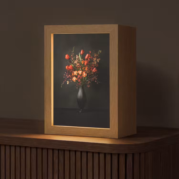 Bloemen - Takken - Boeket Light Box met kabel (Tafellamp) klein -z3d_website