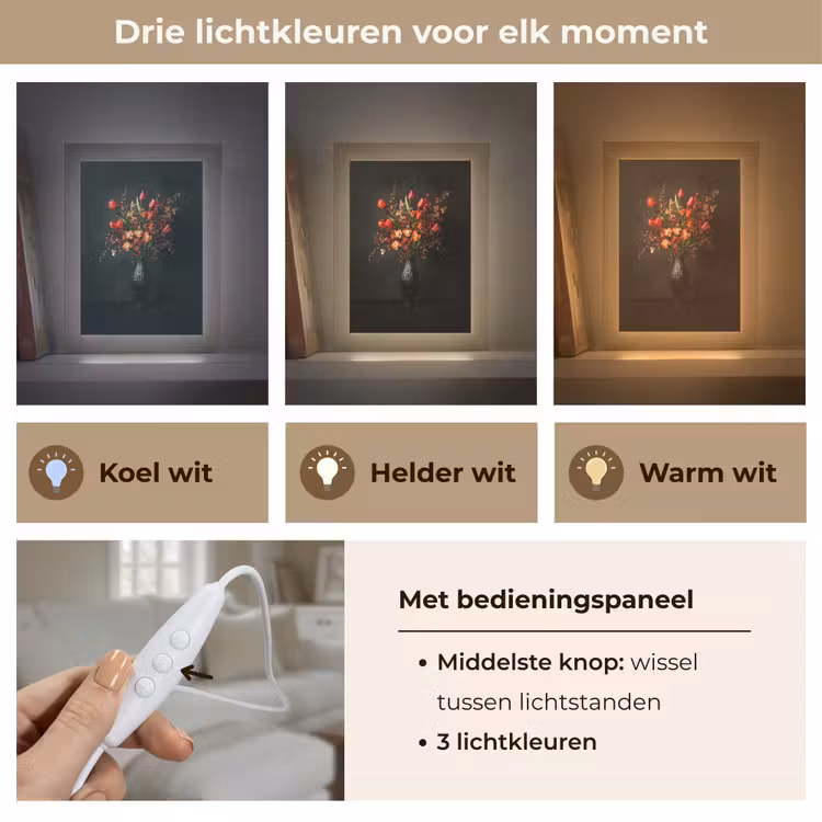 Bloemen - Takken - Boeket Light Box met kabel (Tafellamp) klein -USP_lichtkleurNL