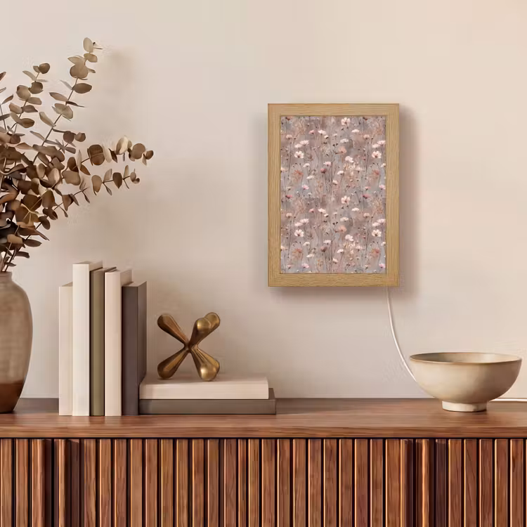 Bloemen - Wild - Pastel Light Box met kabel (Tafellamp) klein 925 -sfeer2
