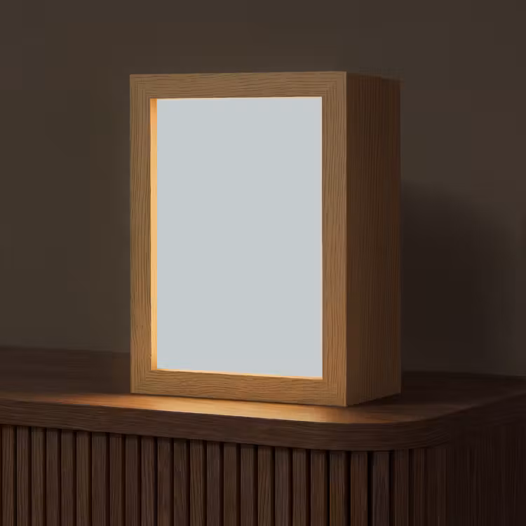 Blue - Bay - Blauw Light Box met kabel (Tafellamp) klein 925 -z3d_website