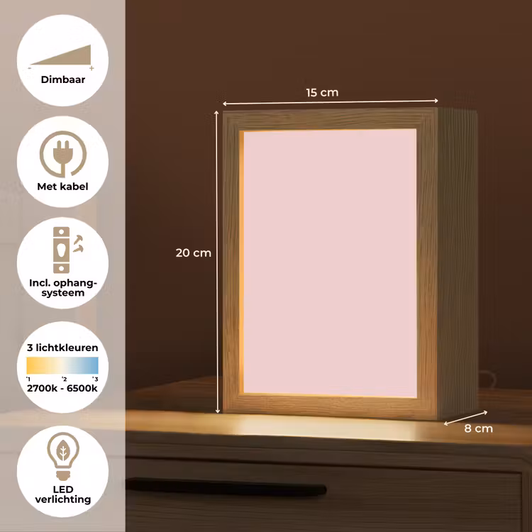 Blush - Pink - Roze Light Box met kabel (Tafellamp) klein 925 -USP_NL