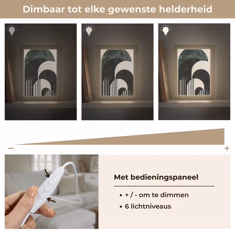 Bogen - Donkergroen - Lijnen Light Box met kabel (Tafellamp) klein -USP_dimbaarNL