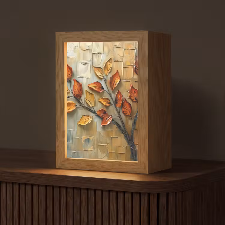 Boom - Abstract - Natuur - Kunst Light Box met kabel (Tafellamp) klein -z3d_website