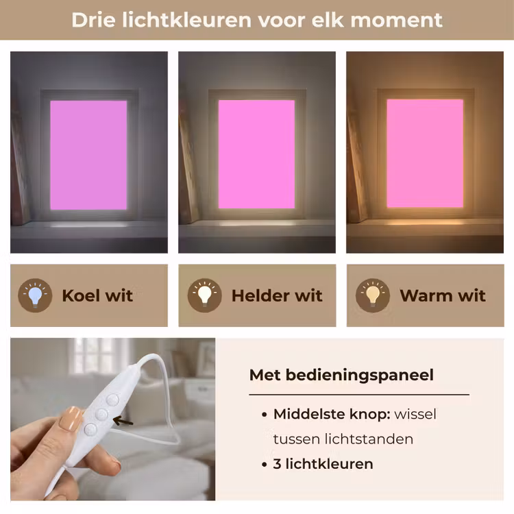 Bright - Orchid - Roze Light Box met kabel (Tafellamp) klein 925 -USP_lichtkleurNL