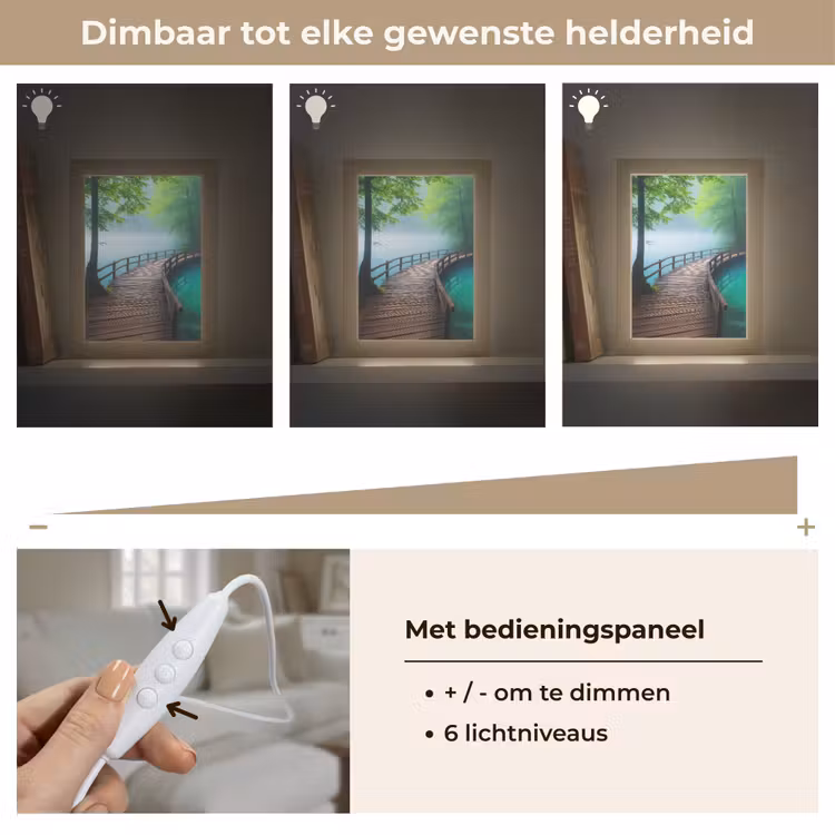 Brug - Water - Rivier - Bos Light Box met kabel (Tafellamp) klein -USP_dimbaarNL