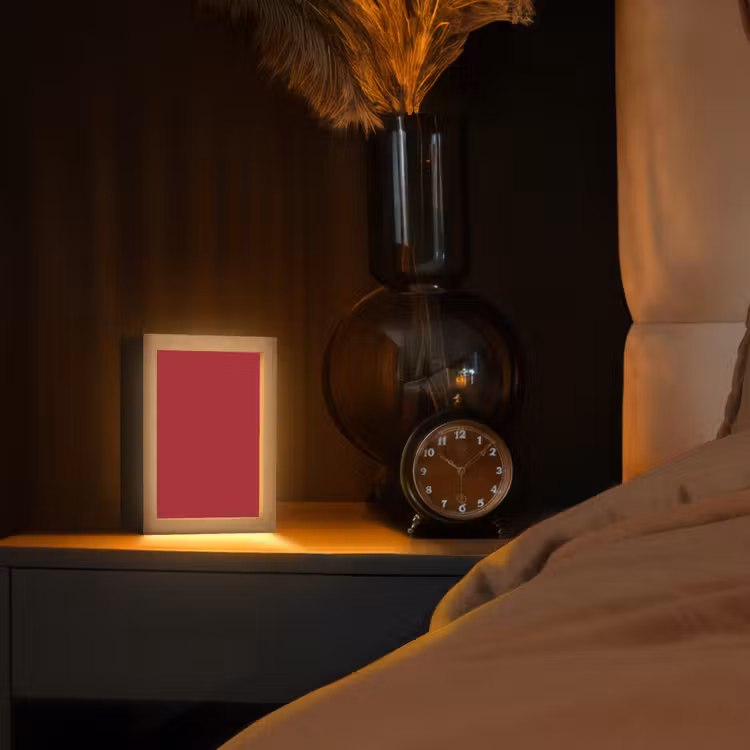 Burgundy - Wine - Rood Light Box met kabel (Tafellamp) klein 925 -sfeer1