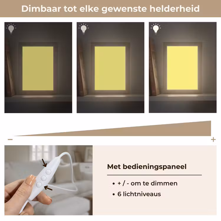 Buttery - Beige - Geel Light Box met kabel (Tafellamp) klein 925 -USP_dimbaarNL
