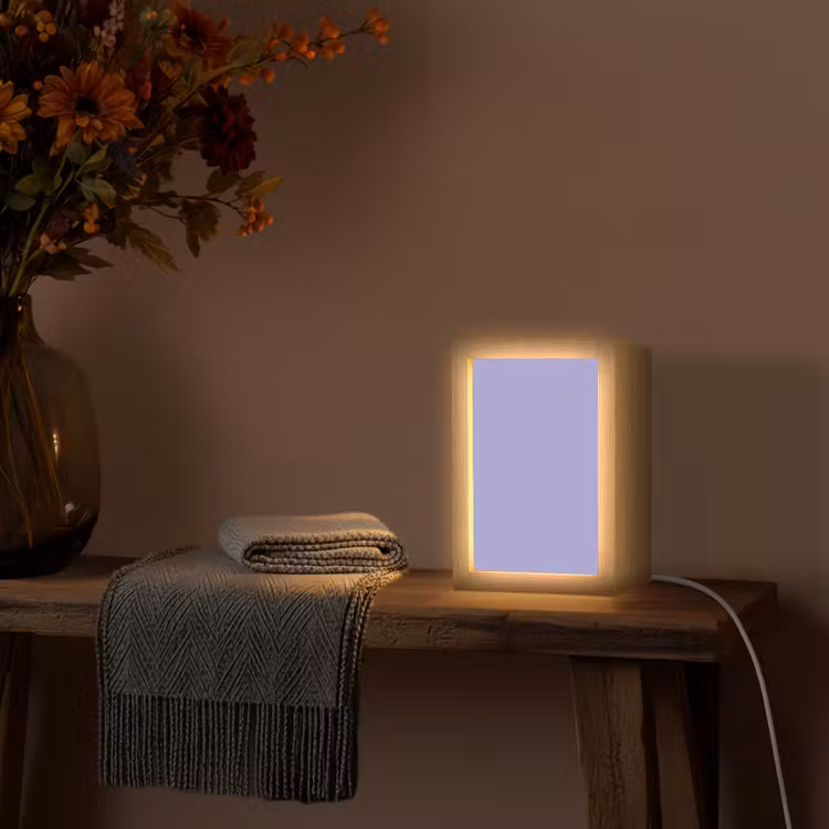 Ceil - Paars - Lila Light Box met kabel (Tafellamp) klein 925 -sfeer4