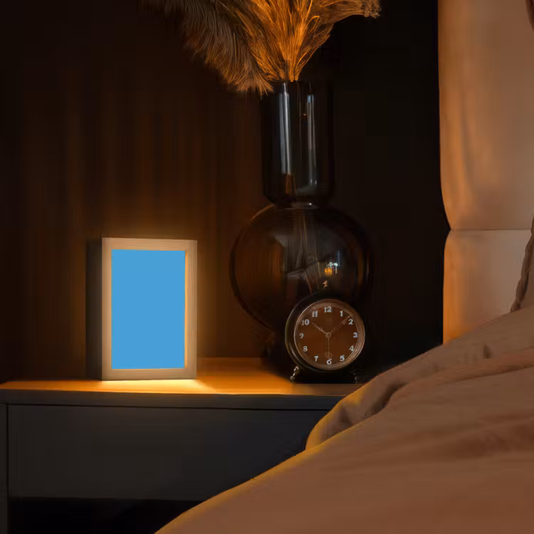 Cerulean - Breeze - Blauw Light Box met kabel (Tafellamp) klein 925 -sfeer1