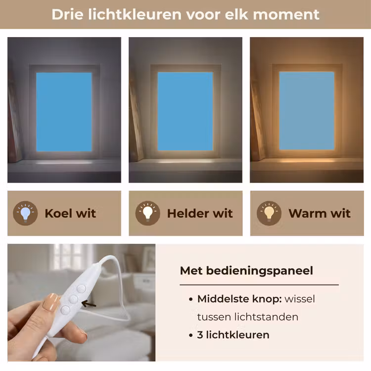 Cerulean - Breeze - Blauw Light Box met kabel (Tafellamp) klein 925 -USP_lichtkleurNL