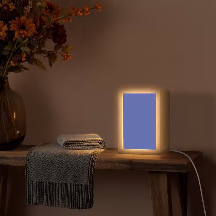 Chinese - Blue - Blauw Light Box met kabel (Tafellamp) klein 925 -sfeer4