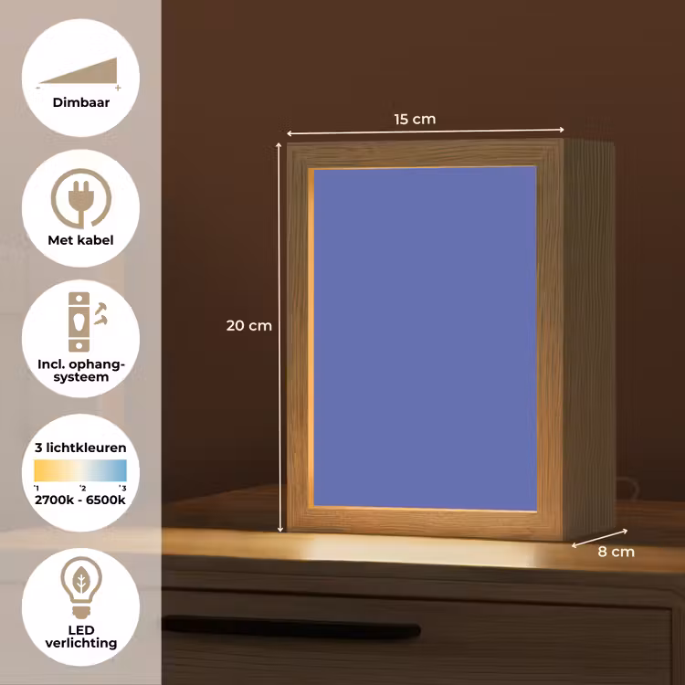 Chinese - Blue - Blauw Light Box met kabel (Tafellamp) klein 925 -USP_NL