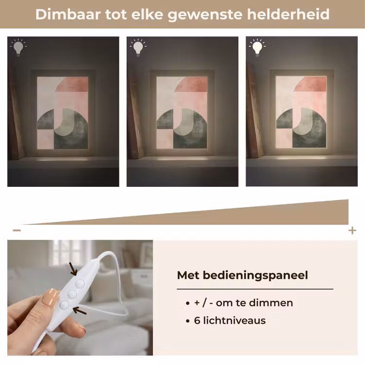Cirkel - Abstract - Roze Light Box met kabel (Tafellamp) klein -USP_dimbaarNL