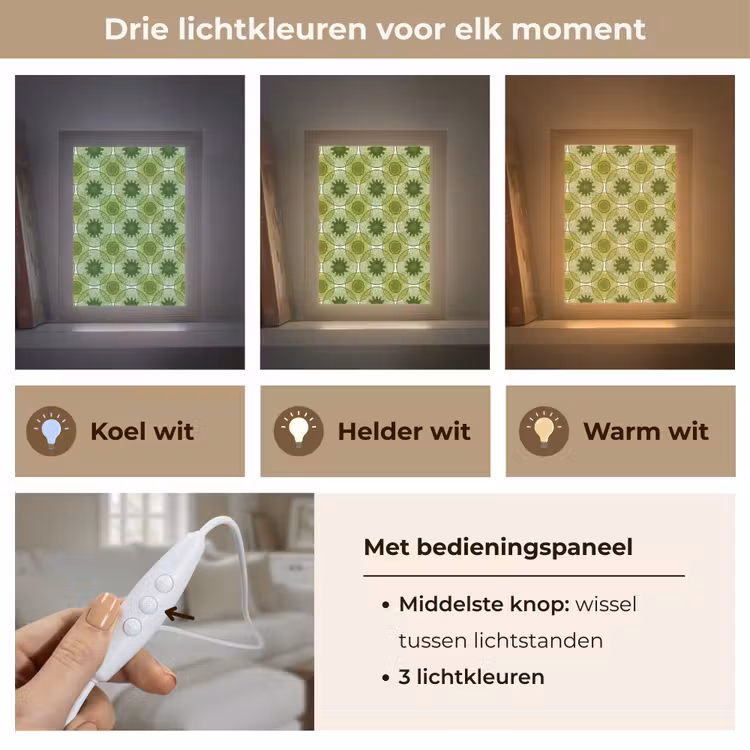 Cirkels - Patroon - Groen Light Box met kabel (Tafellamp) klein 925 -USP_lichtkleurNL