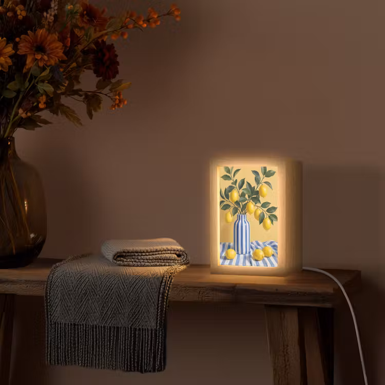 Tafellamp - Citroen - Stilleven - Modern - Citroen - Stilleven - Modern Light Box met kabel (Tafellamp) klein