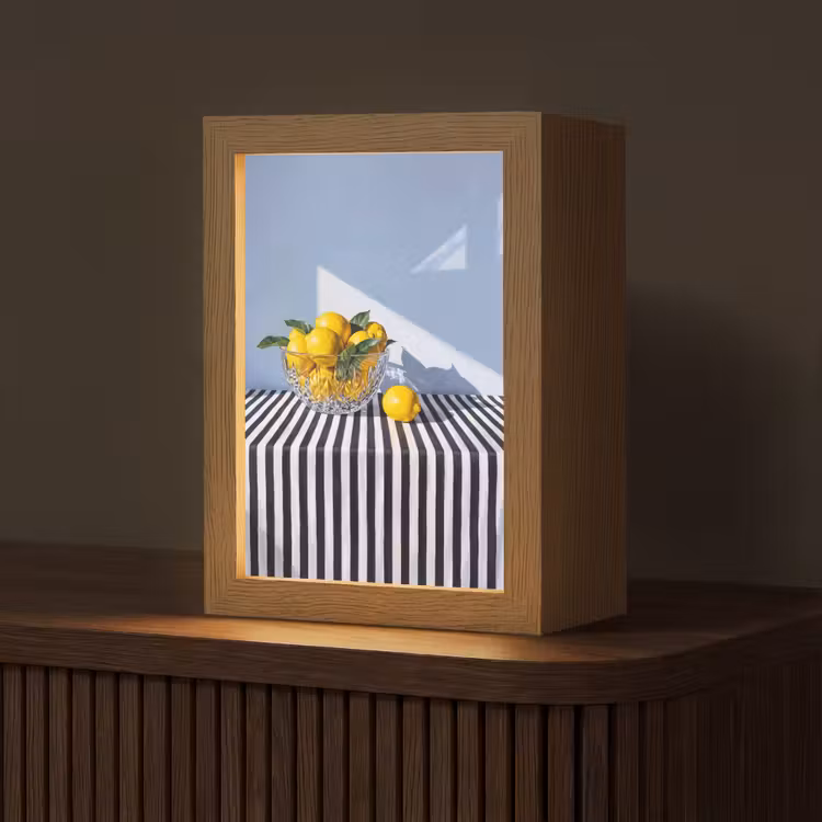 Tafellamp - Citroenen - Fruit - Geel - Citroenen - Fruit - Geel Light Box met kabel (Tafellamp) klein