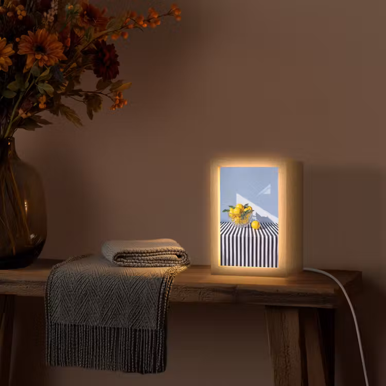 Tafellamp - Citroenen - Fruit - Geel - Citroenen - Fruit - Geel Light Box met kabel (Tafellamp) klein