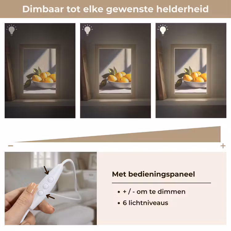 Citroenen - Stilleven - Geel Light Box met kabel (Tafellamp) klein -USP_dimbaarNL