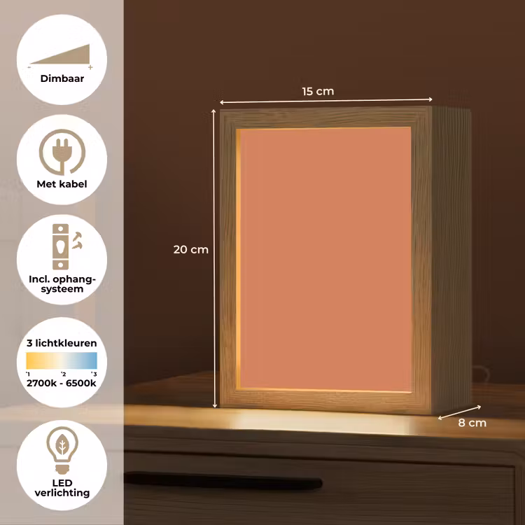 Classic - Terracotta - Oranje Light Box met kabel (Tafellamp) klein 925 -USP_NL