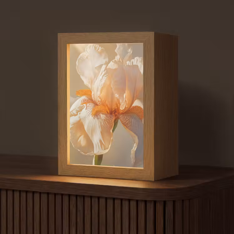 Close up - Oranje - Iris Light Box met kabel (Tafellamp) klein -z3d_website