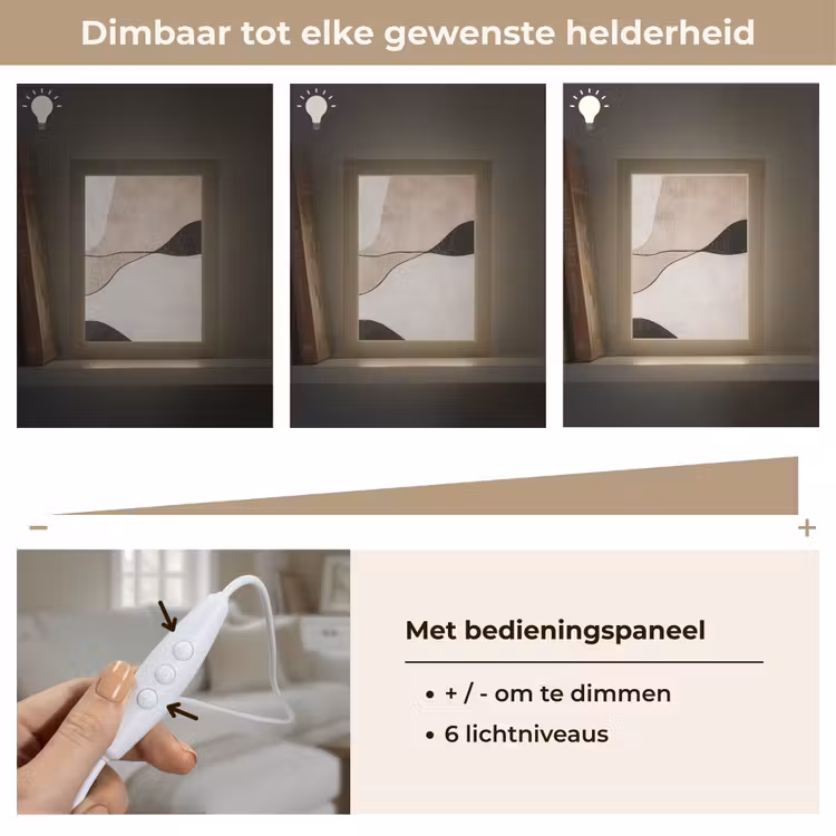 Contourlijnen - Abstracte landschap Light Box met kabel (Tafellamp) klein -USP_dimbaarNL