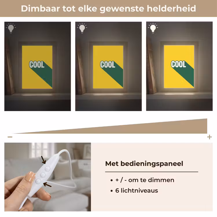 Cool - Geel - Groen Light Box met kabel (Tafellamp) klein -USP_dimbaarNL