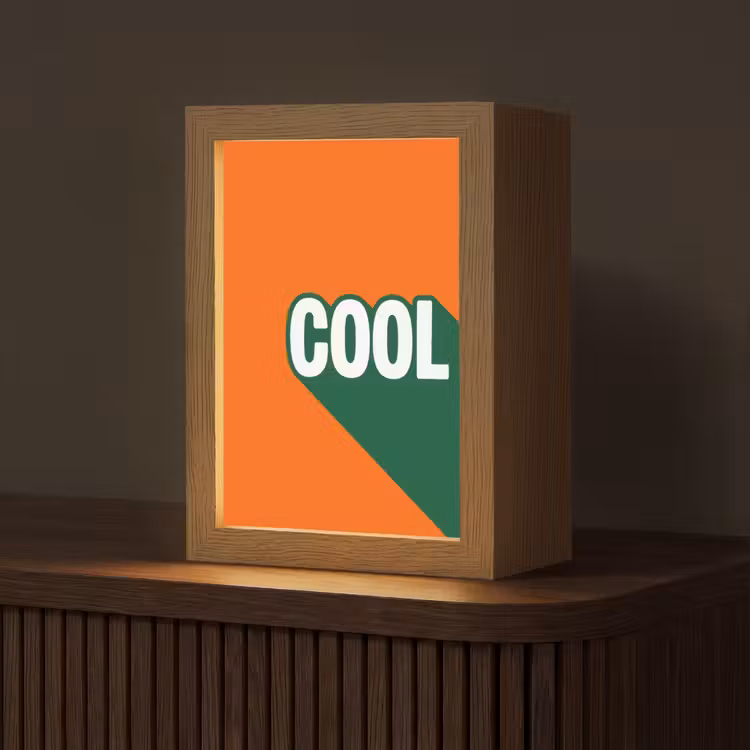Cool - Oranje - Groen Light Box met kabel (Tafellamp) klein -z3d_website