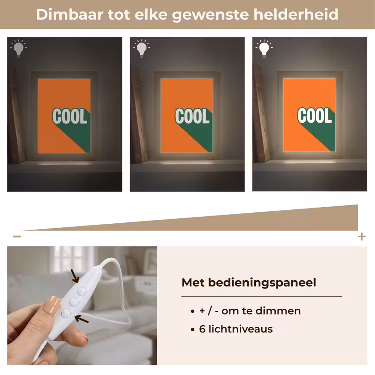 Cool - Oranje - Groen Light Box met kabel (Tafellamp) klein -USP_dimbaarNL