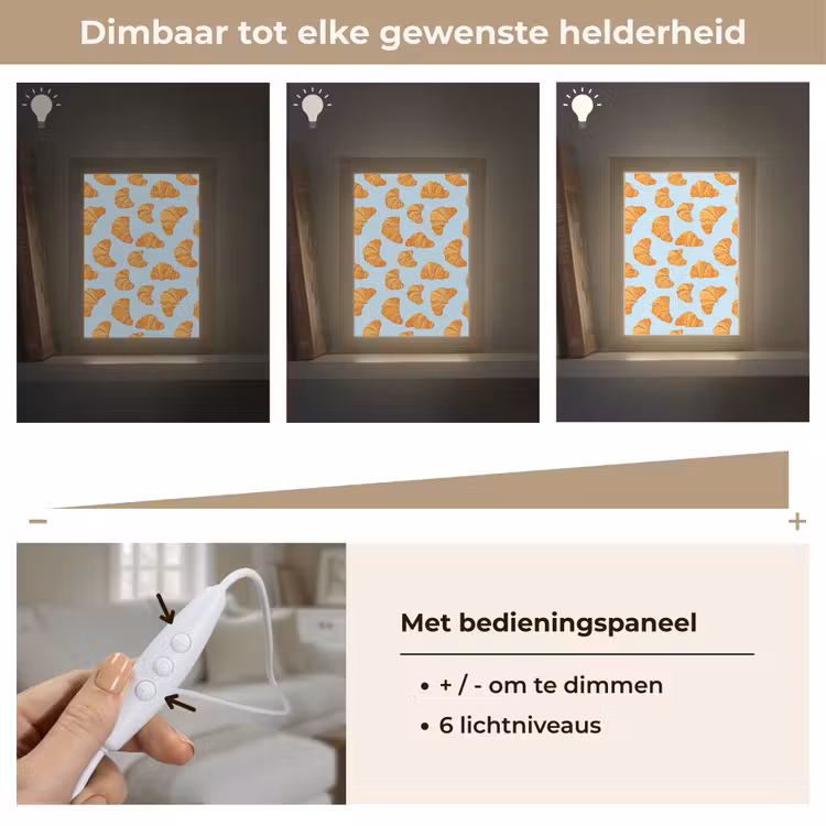 Croissant - Speels - Blauw Light Box met kabel (Tafellamp) klein 925 -USP_dimbaarNL