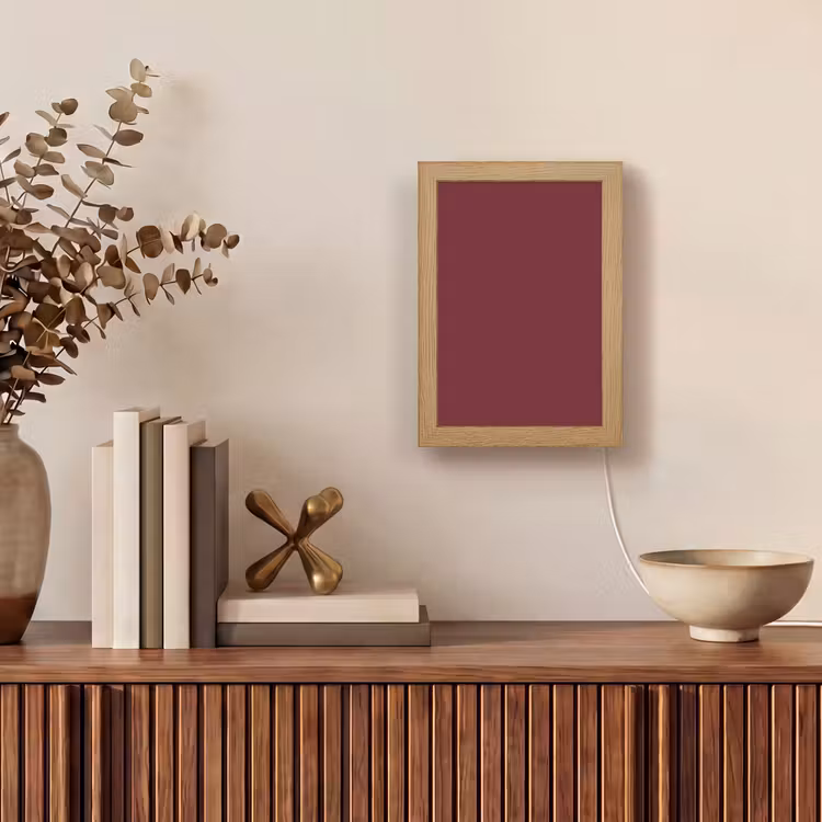 Dark - Garnet - Rood Light Box met kabel (Tafellamp) klein 925 -sfeer2