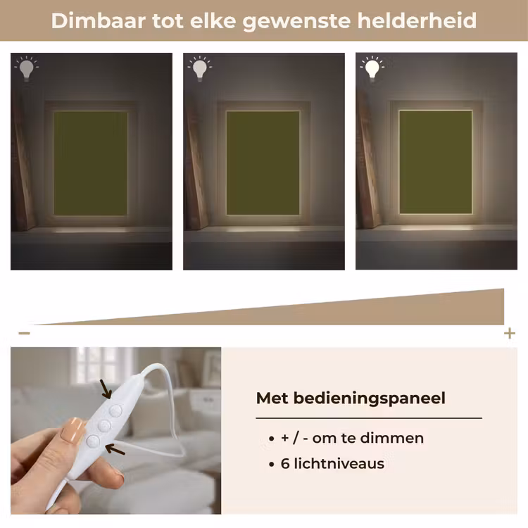 Dark - Olive - Groen Light Box met kabel (Tafellamp) klein 925 -USP_dimbaarNL