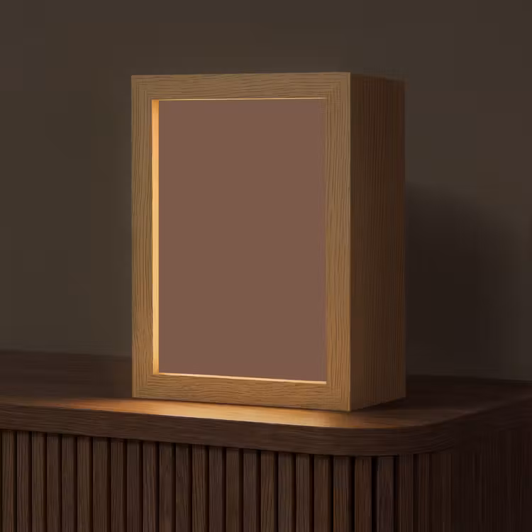 Deep - Clay - Brown - Bruin Light Box met kabel (Tafellamp) klein 925 -z3d_website