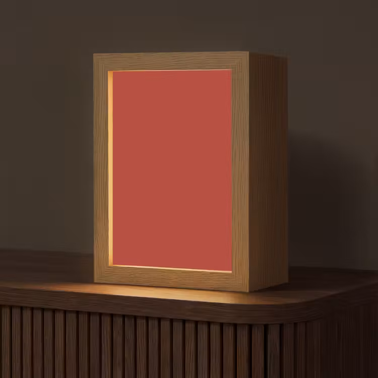 Deep - Crimson - Rood Light Box met kabel (Tafellamp) klein 925 -z3d_website