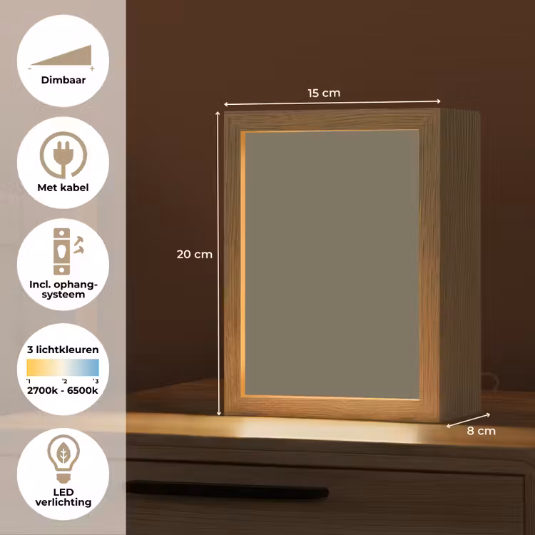 Deep - Khaki - Groen Light Box met kabel (Tafellamp) klein 925 -USP_NL