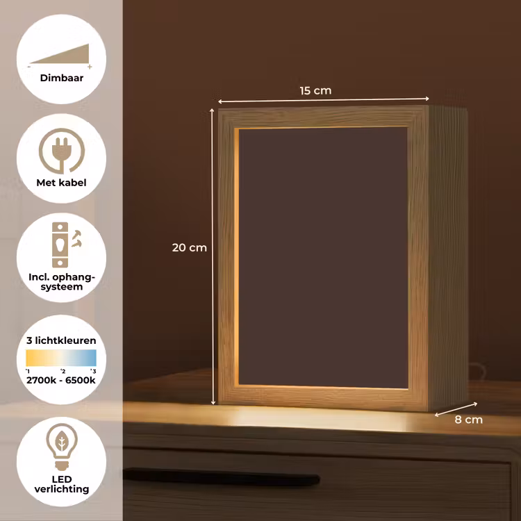 Deep - Obsidian - Bruin Light Box met kabel (Tafellamp) klein 925 -USP_NL
