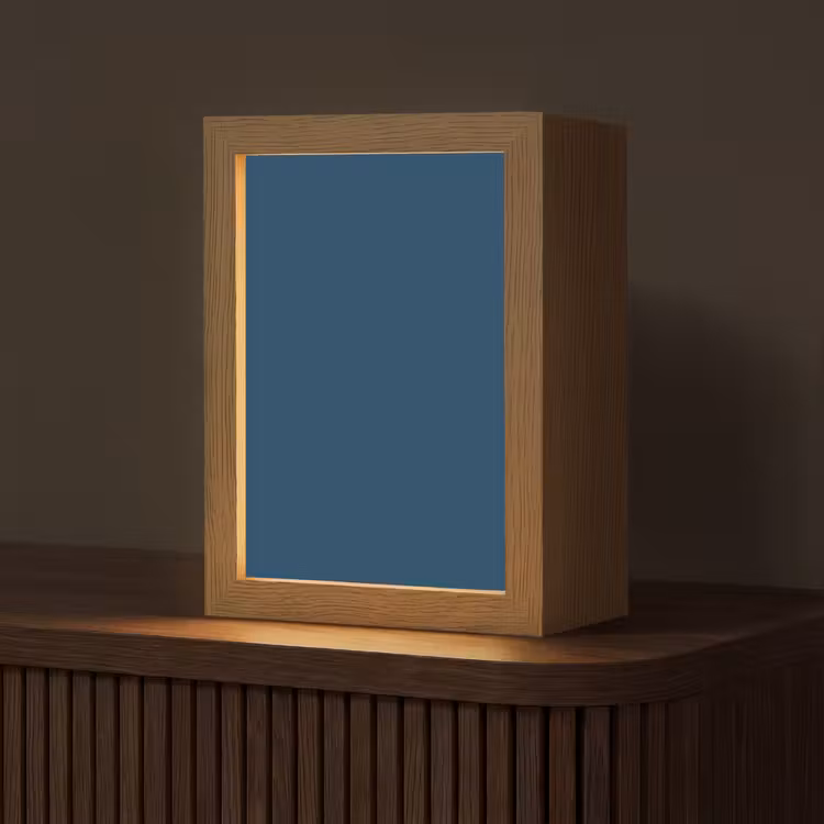 Deep - Ocean - Blauw Light Box met kabel (Tafellamp) klein 925 -z3d_website