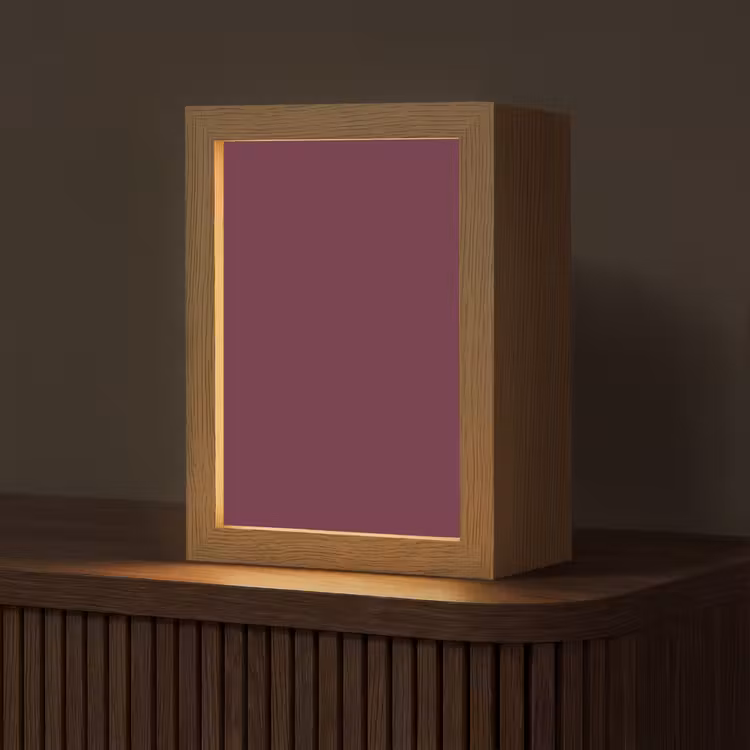 Deep - Plum - Paars Light Box met kabel (Tafellamp) klein 925 -z3d_website