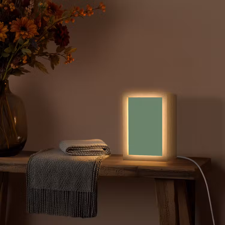 Deep - Sagewood - Groen Light Box met kabel (Tafellamp) klein 925 -sfeer4