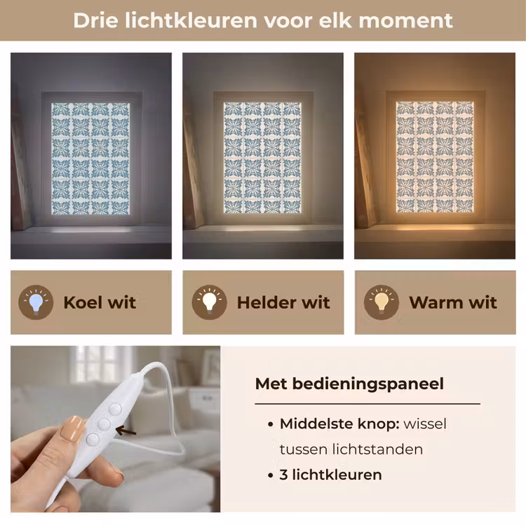 Dessin - Tegel - Blauw Light Box met kabel (Tafellamp) klein 925 -USP_lichtkleurNL