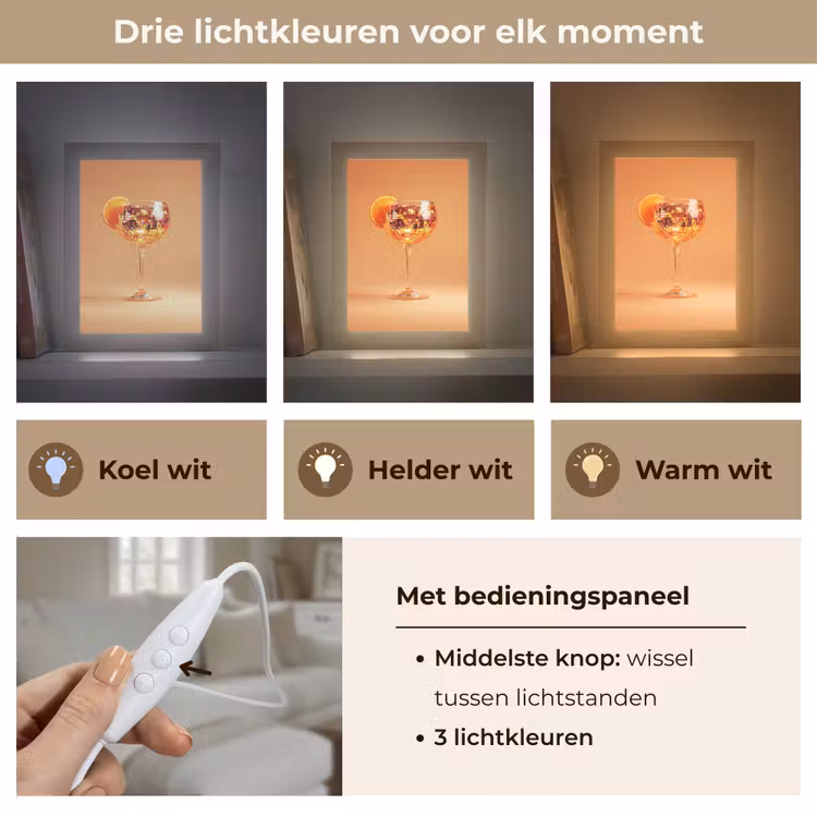 Drank - Oranje - Glitter - Disco Light Box met kabel (Tafellamp) klein -USP_lichtkleurNL