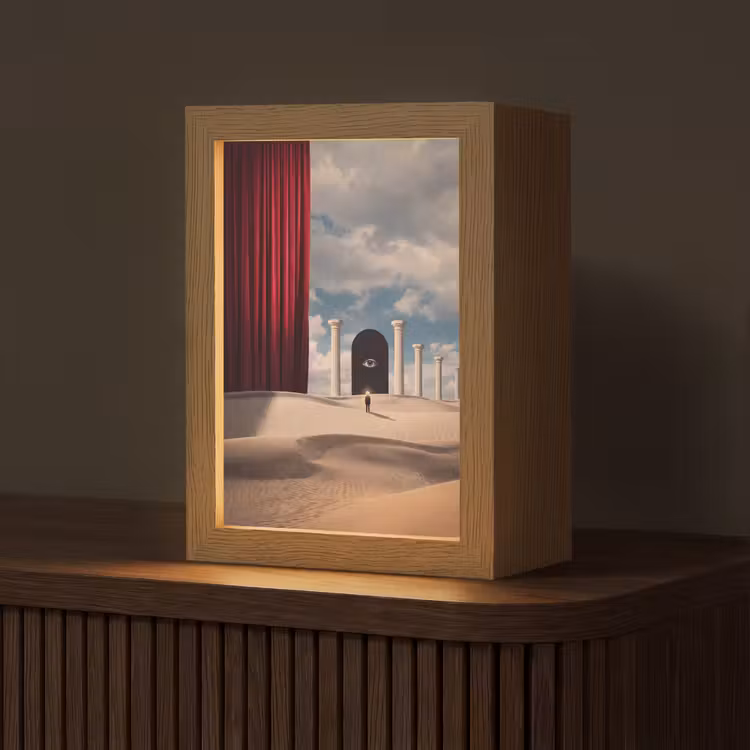 Tafellamp - Droom - Woestijn - Oog - Droom - Woestijn - Oog Light Box met kabel (Tafellamp) klein