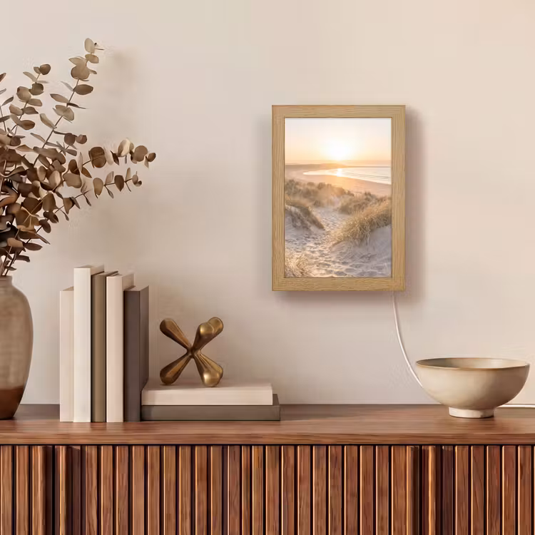 Duinen - Strand - Zee Light Box met kabel (Tafellamp) klein -sfeer2