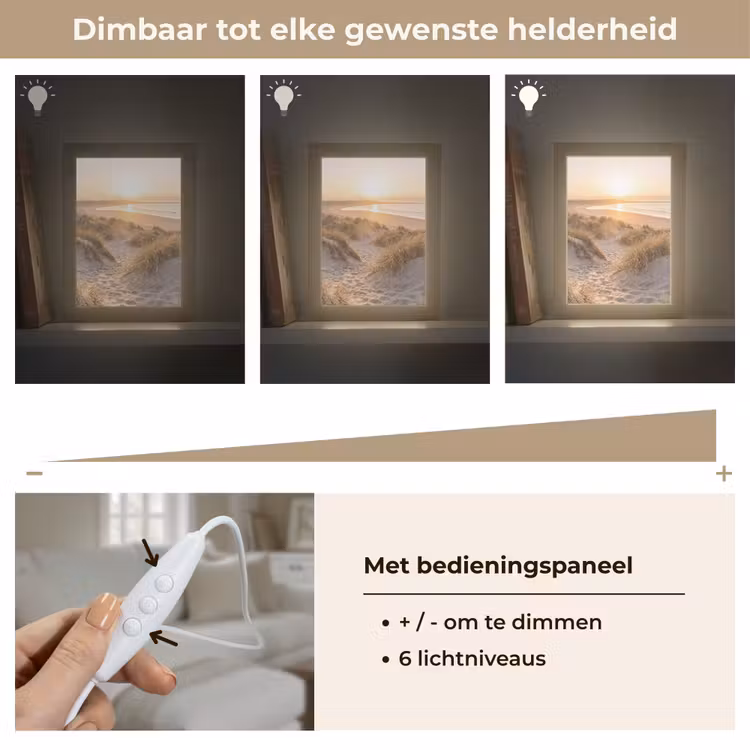 Duinen - Strand - Zee Light Box met kabel (Tafellamp) klein -USP_dimbaarNL
