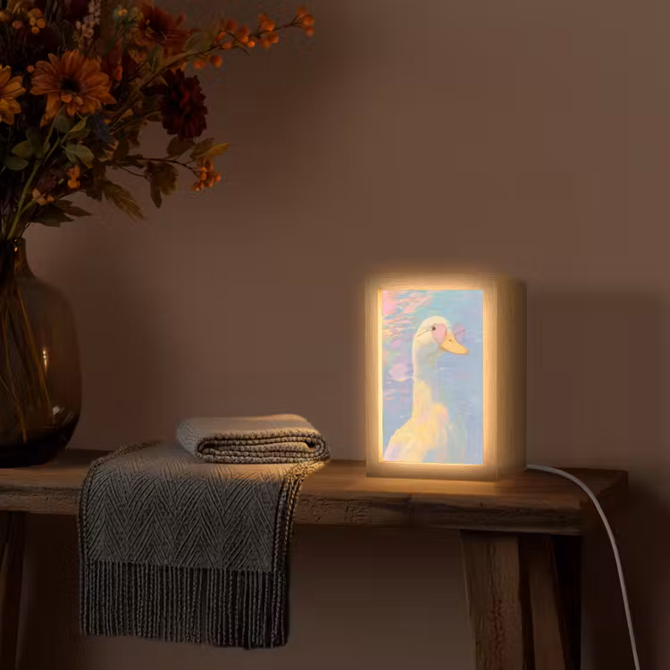 Eend - Zonnebril - Water Light Box met kabel (Tafellamp) klein -sfeer4